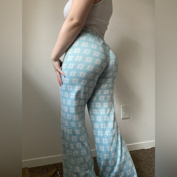 Baby Blue Snowflake Pajama Pants - Picture 2 of 3